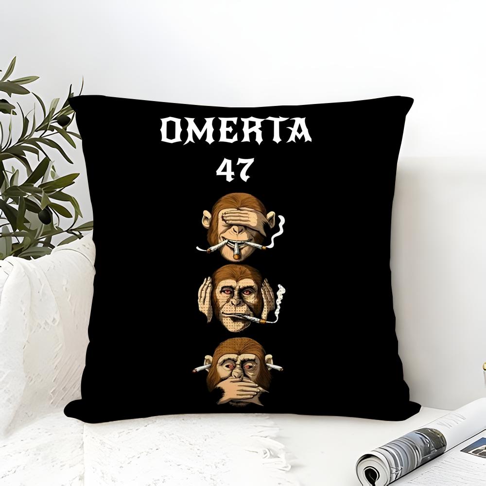 Cool Music Brand O-Omerta 47 3 Pillow Case Linen Pillow Case Sofa Home Decor Cushion Cover Cushion Cove