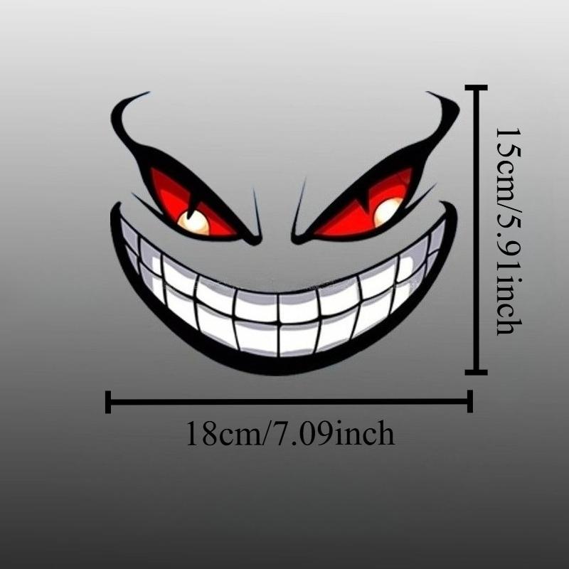Demon Waterproof Vinyl Decal, Universal Sticker for Motorcycle Fuel Tank Helmet Scooter Decor