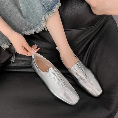 Women Shoes Retro Flat Heeled Shoes for Women Square Toe Fashion Mary Jane Single Shoes Loafers Zapatos De Mujer 2025