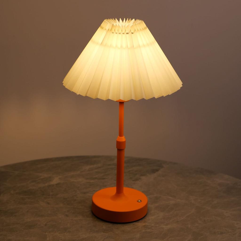 Fabric Desk Lamp Rechargeable Touch Table Light for Restaurant Hotel Room Bedside Decor Lighing