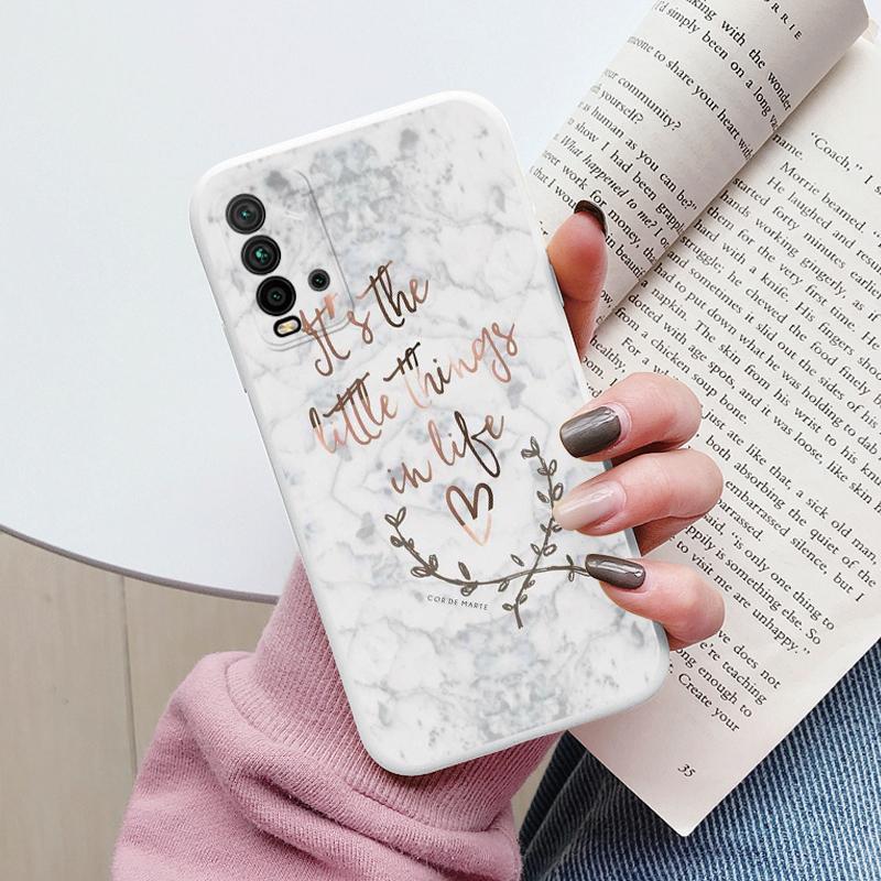 Housse Marbre Mode Pour Redmi 9T Coques Protectrices Souples Silicone Coque Pare-chocs Fundas Pour Xiaomi Redmi 9T Redmi9T 9 T Coque Mignonne