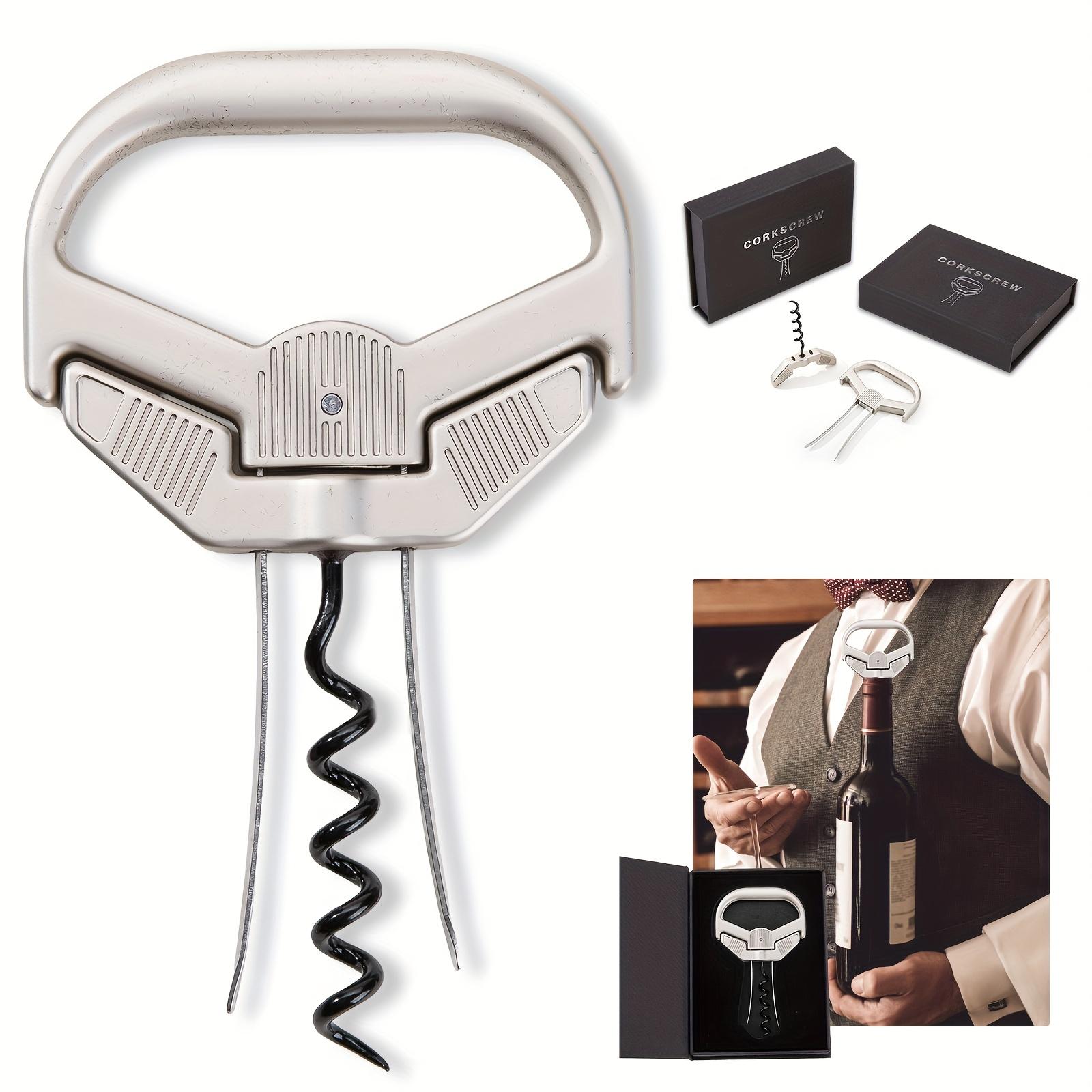 Премиальный набор для открывания вина из нержавеющей стали, включающий экстрактор и открывалку для пробок, винтажную винную штопор, красиво упакованный в подарочную коробку Ordinary Style