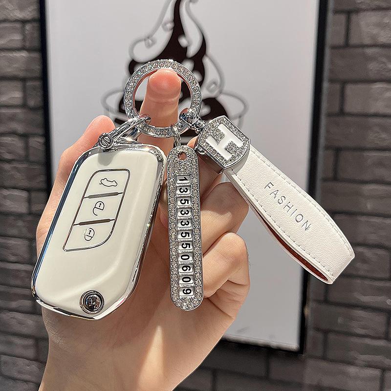 Tpu Car Remote Key Case Cover Protect Shell Fob For Baic Senova X25 X35 X55 X65 D50 For Changhe Q25 Q35 A6 Auto Accessories