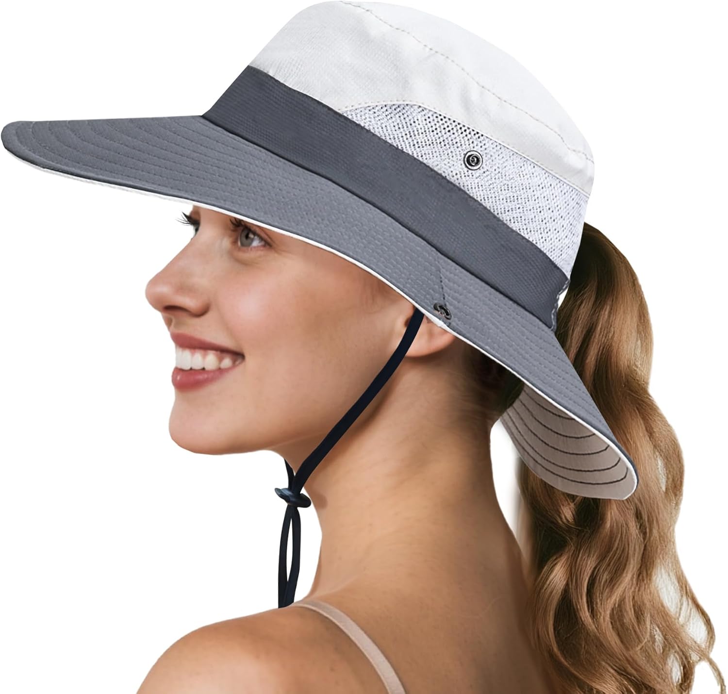 Zealous Sole Women's Upf 50+ Wide Visor Sun Hat For Packable For Beach Hiking Gardening Cm