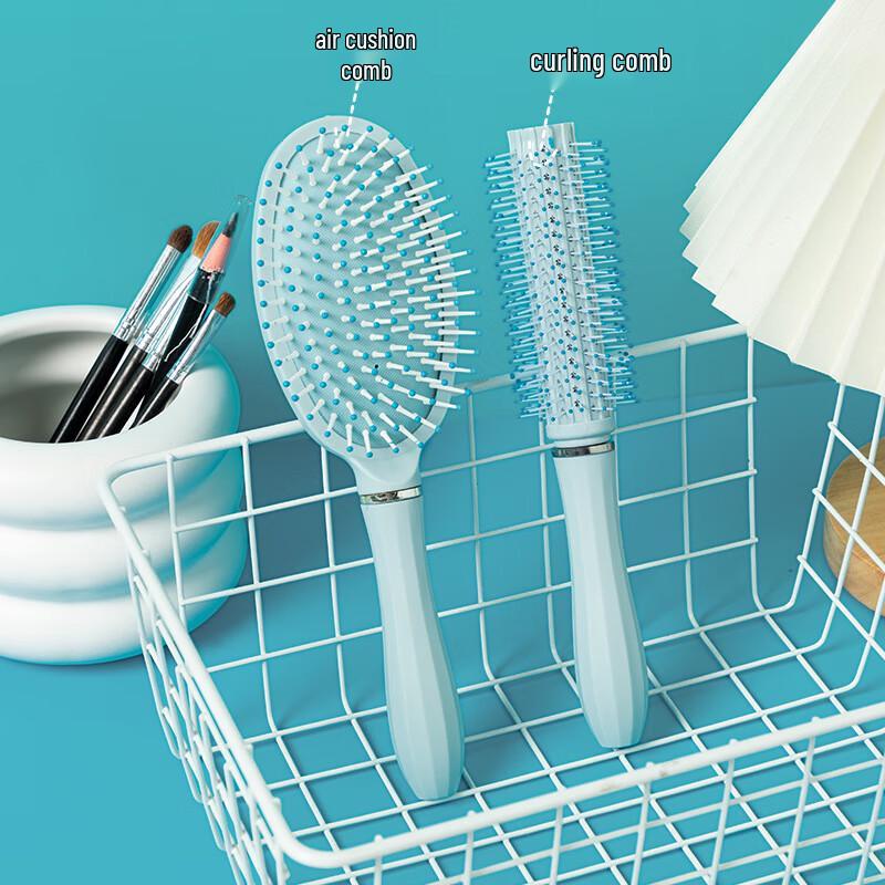Sinle Air Cushion Massage & Curling Comb Set