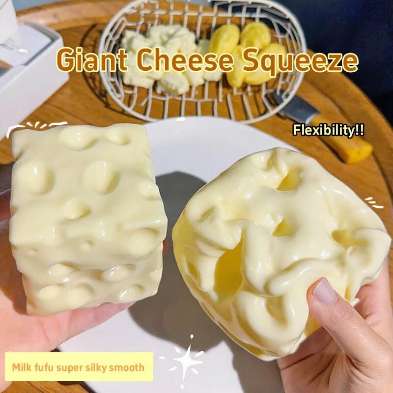 Tpr Käse-Zange Quetsch-Kokosöl Handgemachte Kugel Kunststoff Non-Rebound Zange Stressabbau Squishy Partygeschenke