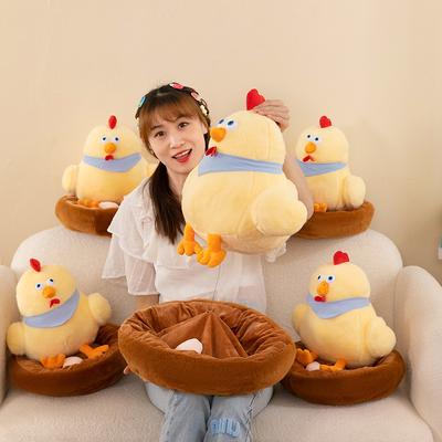 Huhn Nest schlüpfendes Küken Plüschtier Eier legende Henne Puppe Puppe Kinder beruhigendes Schlafen Haltekissen