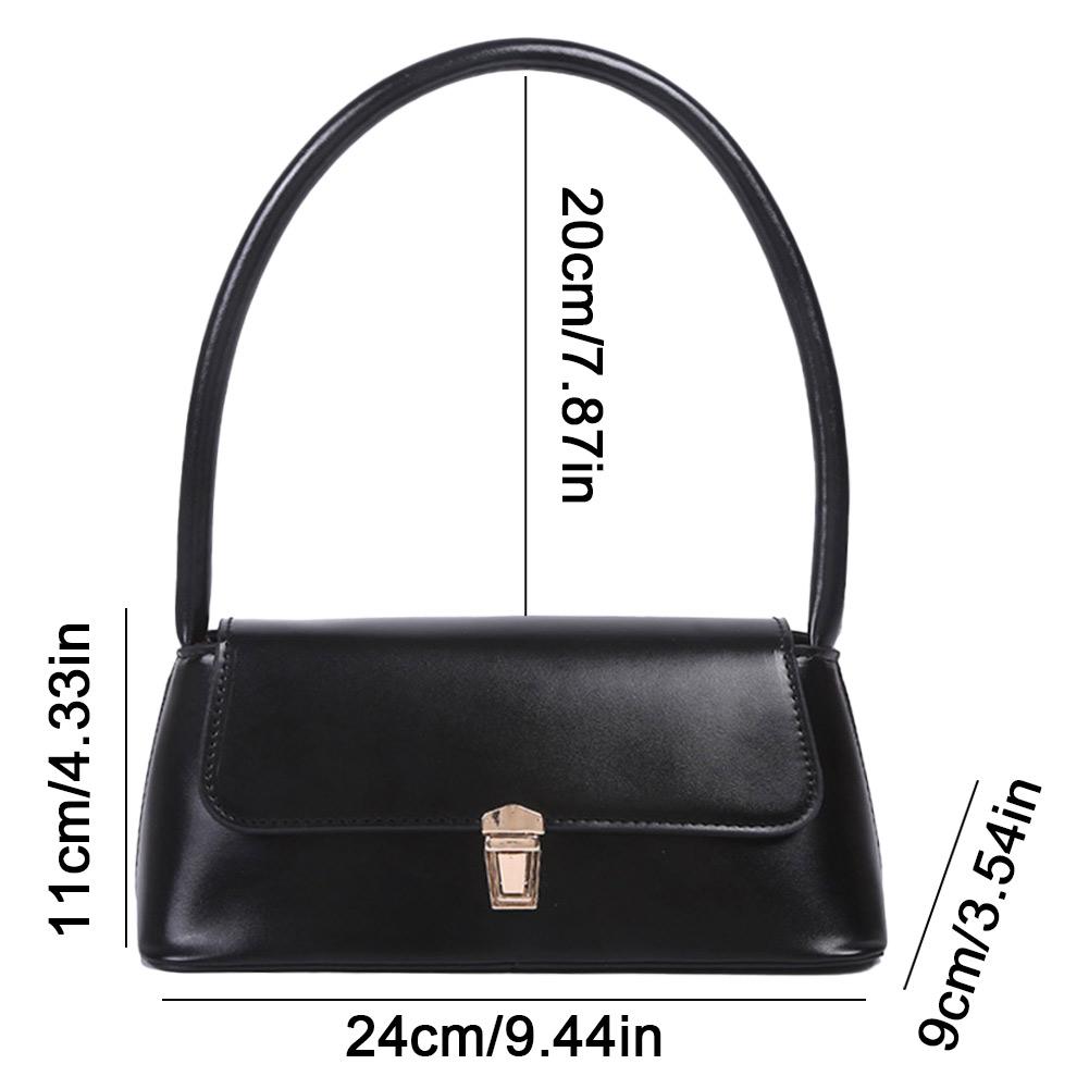 

Женская сумка для поездок под мышкой, модная сумка-тоут в стиле ретро, портативная повседневная сумка из искусственной кожи с простой ручкой, сумки через плечо чёрный