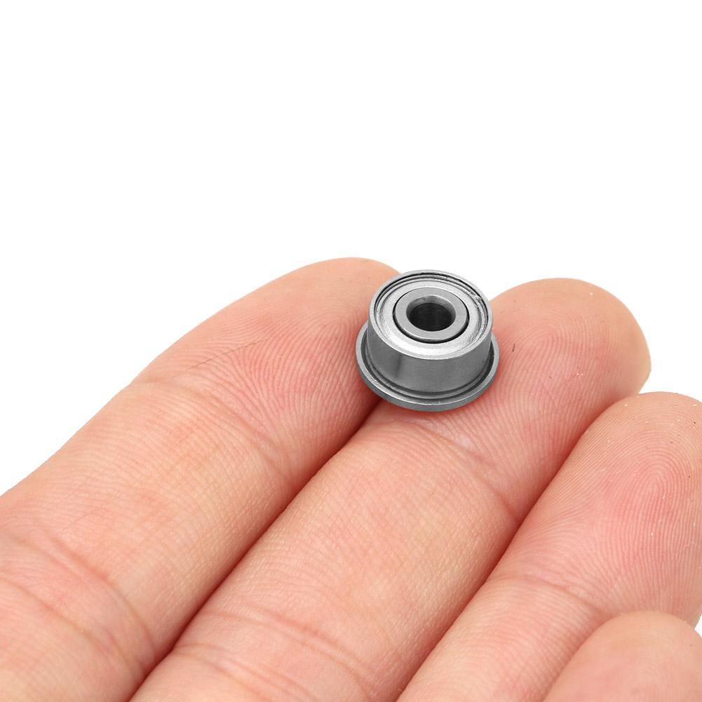 10 Stück Doppelseitig geflanschtes Kugellager Hochgeschwindigkeit Rillenkugellager aus Stahl (F603ZZ 3*9*5mm)