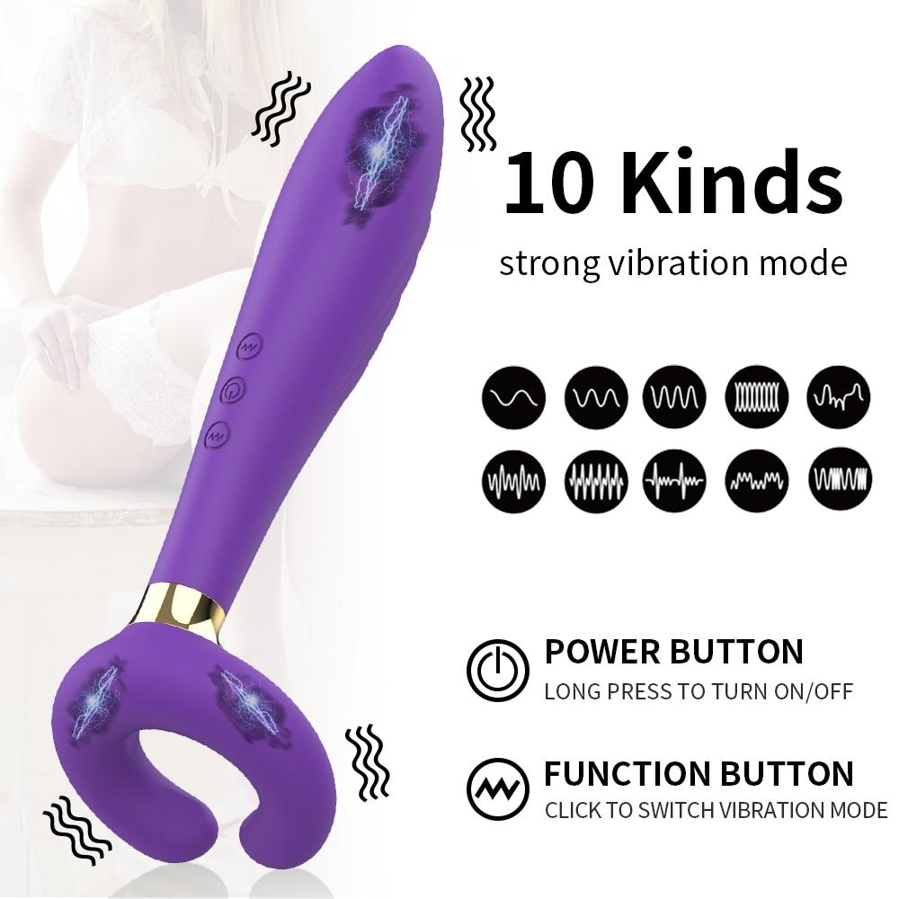 Masturbateur de pénis vibrateur de point G Double pénétration Clitoris gode produits de sexe pour adultes