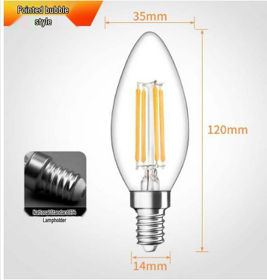 LED Retro Edison Filament Bulb E14 Screw Base Warm White