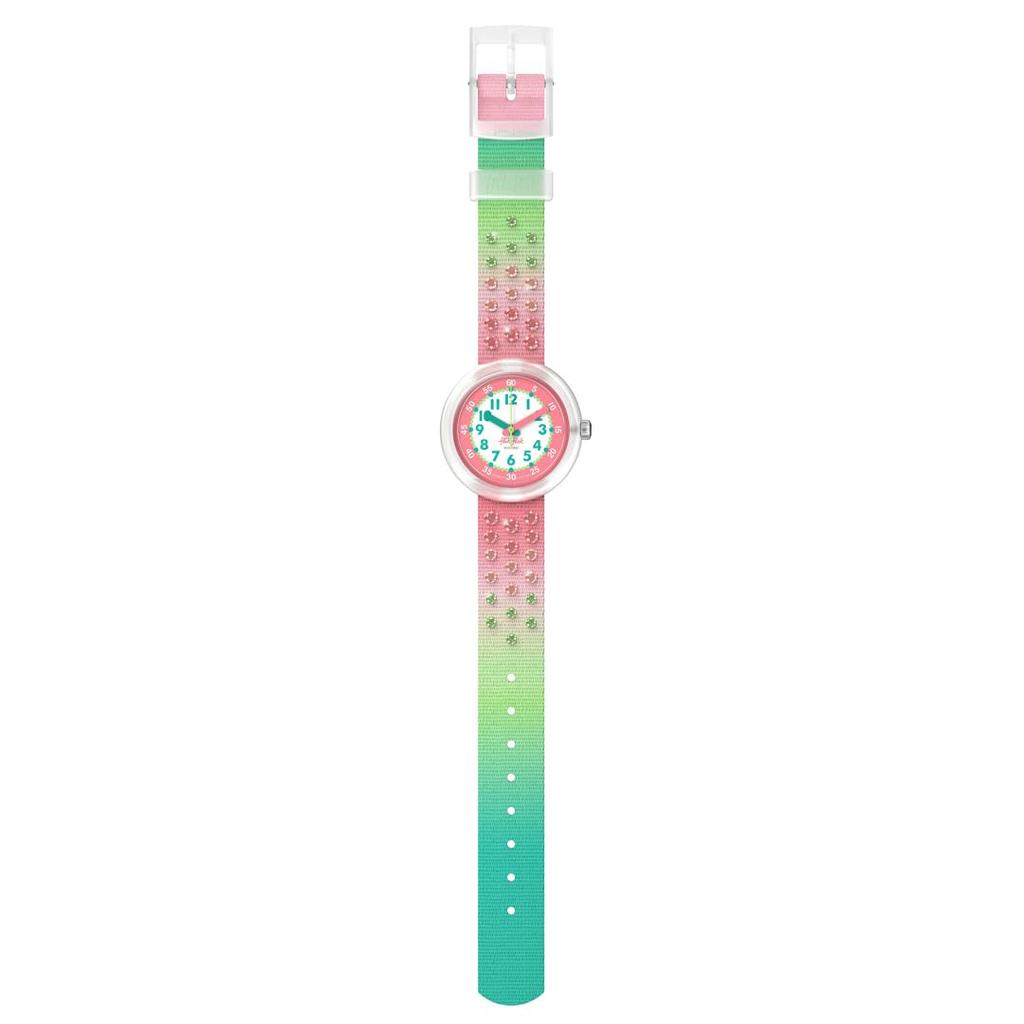 Wristwatch SPARKLY MELON FPNP179 Girls Pink [Flick Flack] Kids'