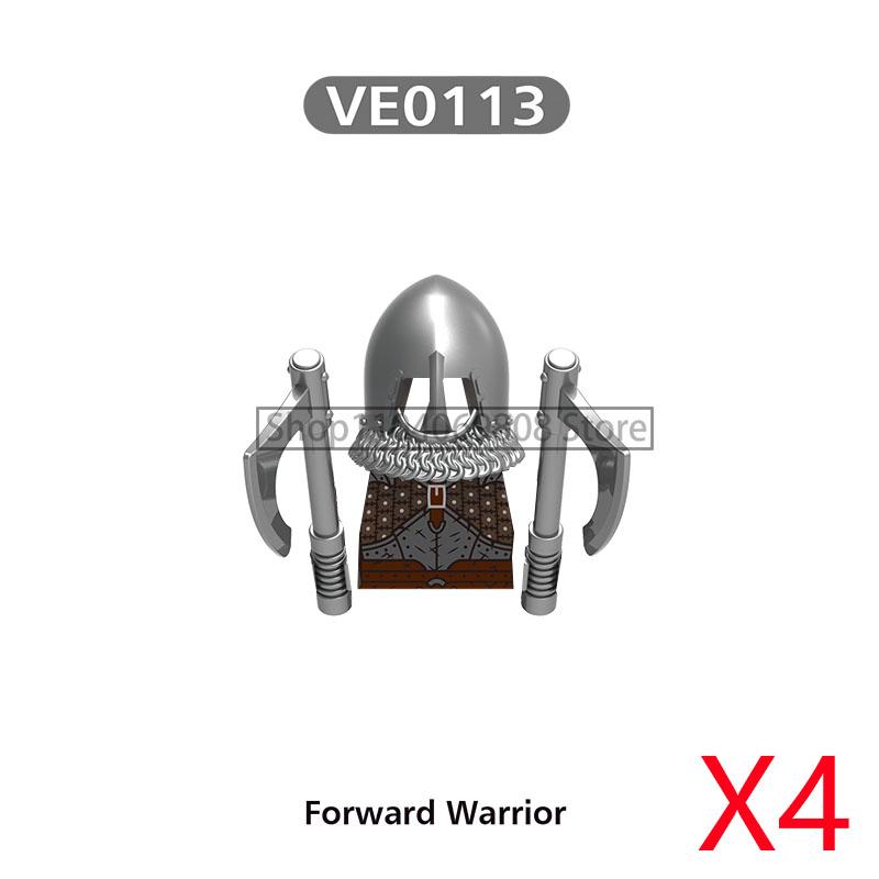 MOC Medieval Military Figures Building Blocks Castle Militia Soldier Dragon Gothic Knight Helmets Swords Shield Bricks Toys N06
