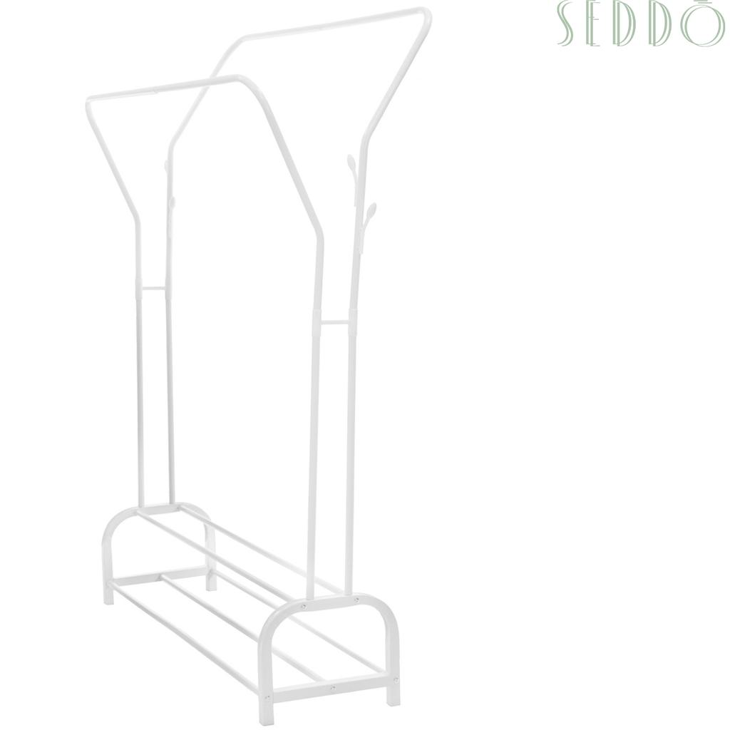 Shelf Metal Hanger Stable Durable Standing Hall Wardrobe