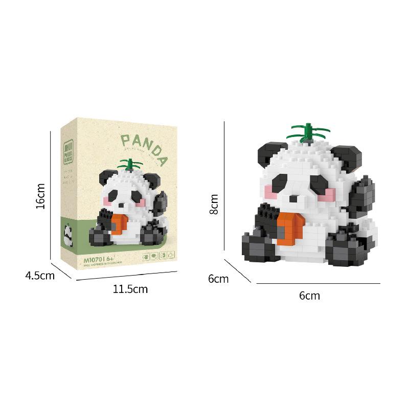Panda 3d Constructor Micro Brick Small Particle Assembled Diamond Building Block for Children Boys 6 To 10 Year Games Child Gift