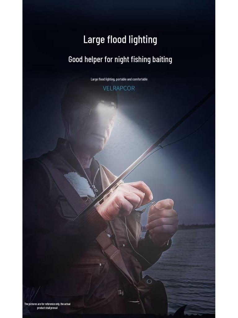 Rechargeable Headlamp for Night Fishing - Super Bright, Lightweight, Long Battery Life, High Beam