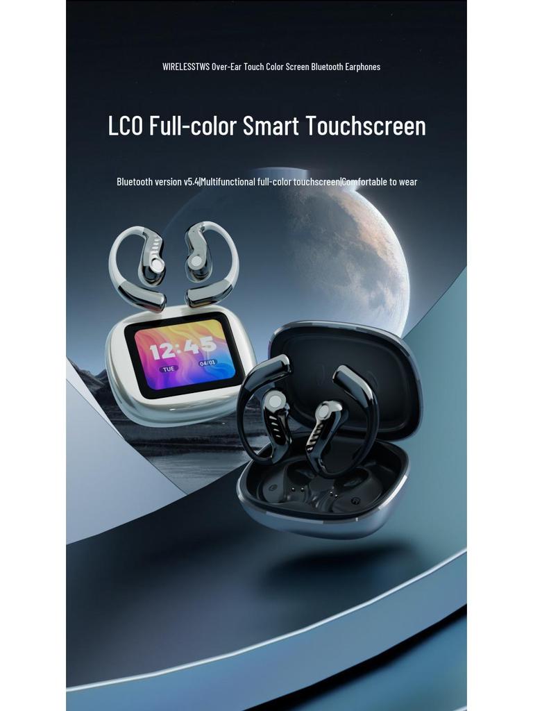 2025 KI-Übersetzung Over-Ear Bluetooth-Kopfhörer mit intelligentem Vollfarb-Touchscreen