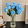 Artificial Rose Flower, Long Stem Fake Silk Roses for DIY Bridal Bouquet, Wedding Party Centerpiece, Home Table Decor