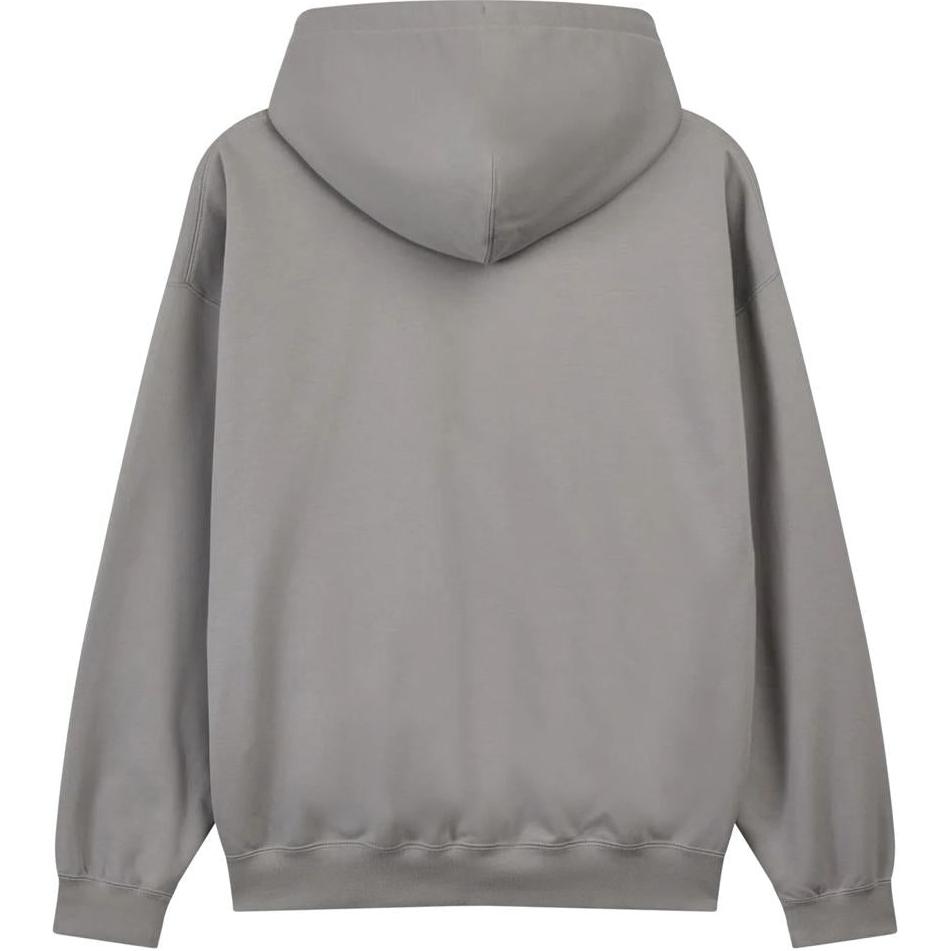 Y-3 Solid Logo Printed Hooded Zip-Up Long Sleeve Sweatshirt Women sweatshirt Gray JD9818