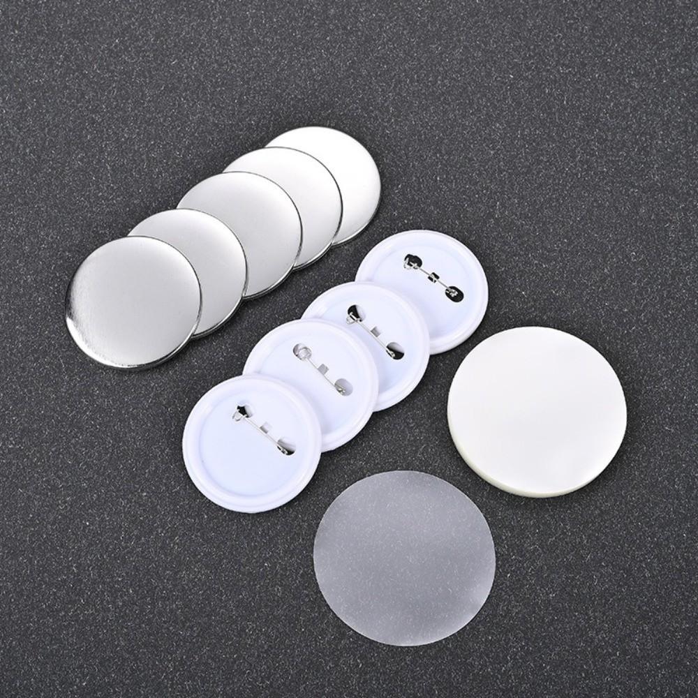 100pcs DIY Art Crafts Round Pin Badge Blank Pin Disk Pad Badge Maker Brooches Jewelry