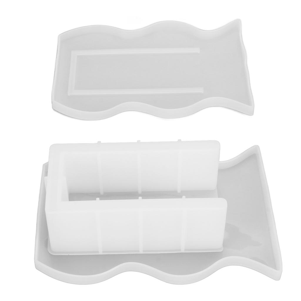 Cheap Vase Resin Casting Mold Silicone Reusable DIY Wave Shape Soft