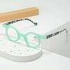 European Retro Round Frame Color-Block Reading Glasses - Stylish, Versatile, Niche Eyewear.