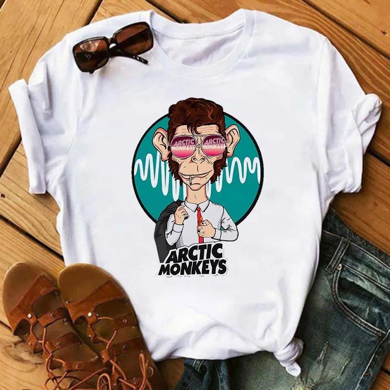 Arctic Monkeys Rock Band Graphic Print T Shirt Men Fashion Vintage Hip Hop Streetwear Short Sleeve Plus Size T Shirt Women