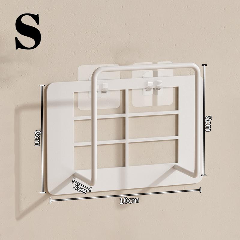 

Easy To Install Wall Mount Router Stand Rack for Storage Box Bracket and Top Box No Drilling Required Wi-Fi Rack White Cast Iron
