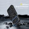 For iPhone 17 Pro Case Forged Texture Aramid Fiber + TPU Phone Cover with Black Lens Frame