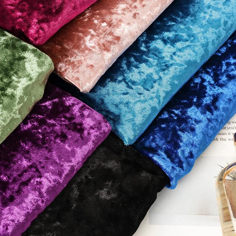 0.5/1/2/3 Yard Soft Elastic Diamond Velvet Fabric For Women's Evening Dresses, Party Decorative Sofa Covers DIY Sewing Fabrics