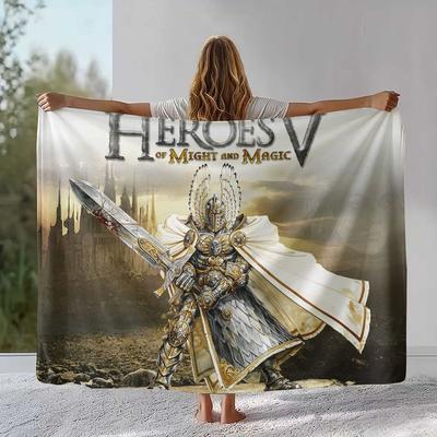 Klassisches Spiel Heroes of Might and Magic Karte Flanelldecke, Weiche Plüschdecke für Zuhause Schlafzimmer Bett Sofa Abdeckung Camping Picknick Geschenk
