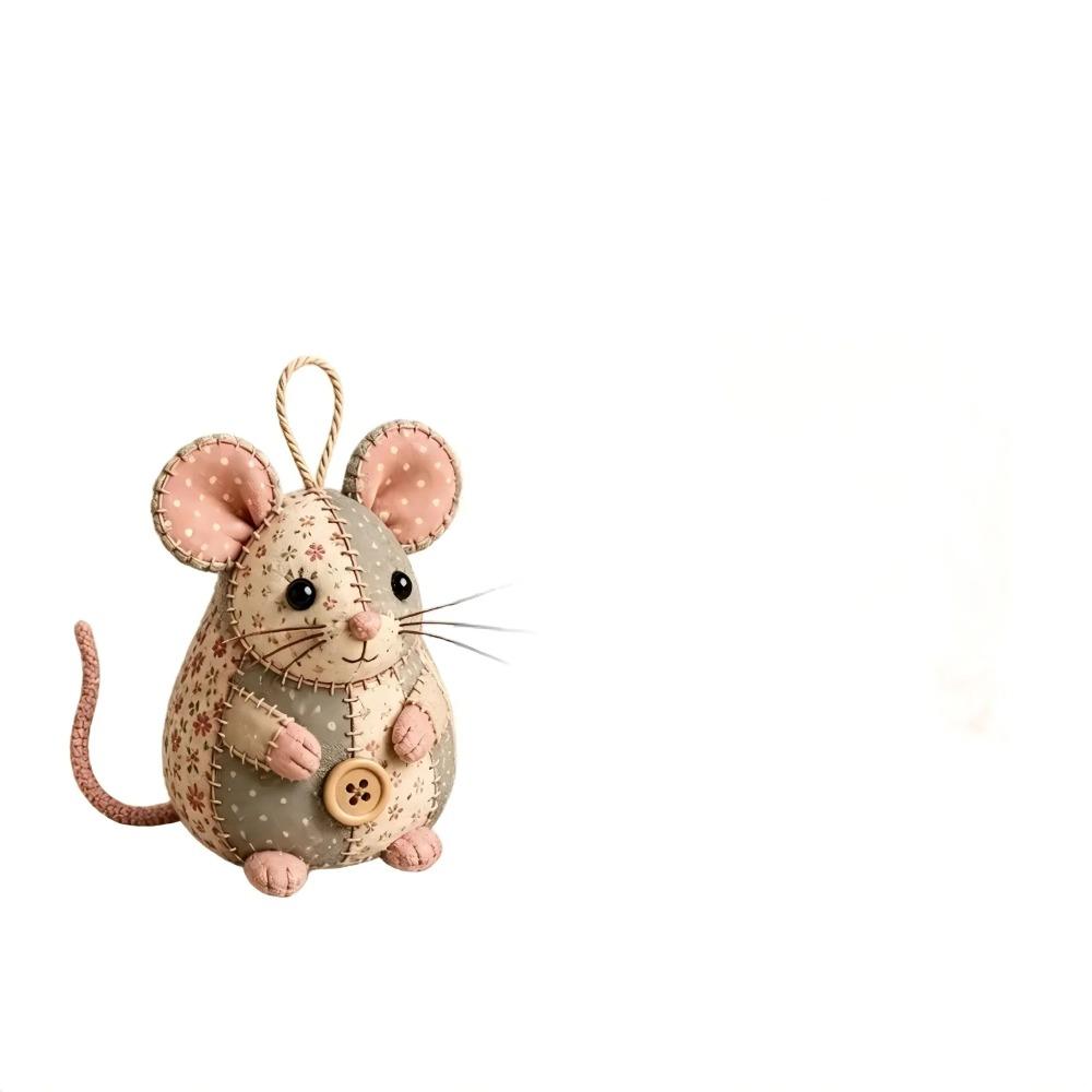DIY Patchwork Animal Kits Cute Patchwork Mouse DIY Kit Sewing Kit Handmade Craft Set for Beginners Creative Home Ornament Decor