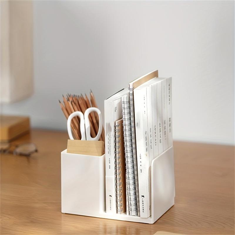 1pc Polishing desktop storage box - spacious folder storage and sorting rack with tension installation - perfect for offices