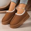 Fashion Low-top Snow Boots Women's 2025 New Winter Velvet and Thickened Cotton Drag Outward Wear Non-slip Northeast Cotton Shoes