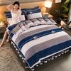 Maternal And Infant Grade Thickened Milk Fleece Four-Piece Set, Double-Sided Coral Fleece Fleece Quilt Cover, Flannel Bed Sheet
