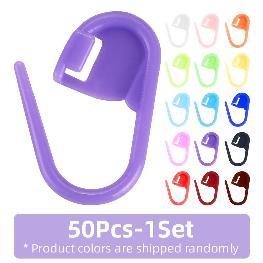 

QJH 50/200/500 шт. Разноцветные счетчики рядов для вязания, блокирующие маркеры петель для вязания крючком, зажимы для спиц, маркеры для вязания