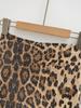 2025 Autumn Retro Leopard Print Sequin Low-Waist Hip-Hugging Short Skirt for Women