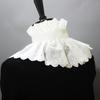 Elegant Hollow Embroidery High Collar Shawl Ruffled Fake Collar White Scarf Half Shirt Decorative Stand Collar