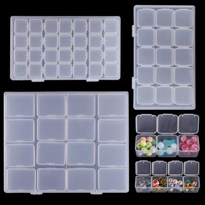 PP-Material Multifunktionale tragbare Aufbewahrungsbox für DIY Armbänder Halsketten Schmuck Arrangieren Lagerung