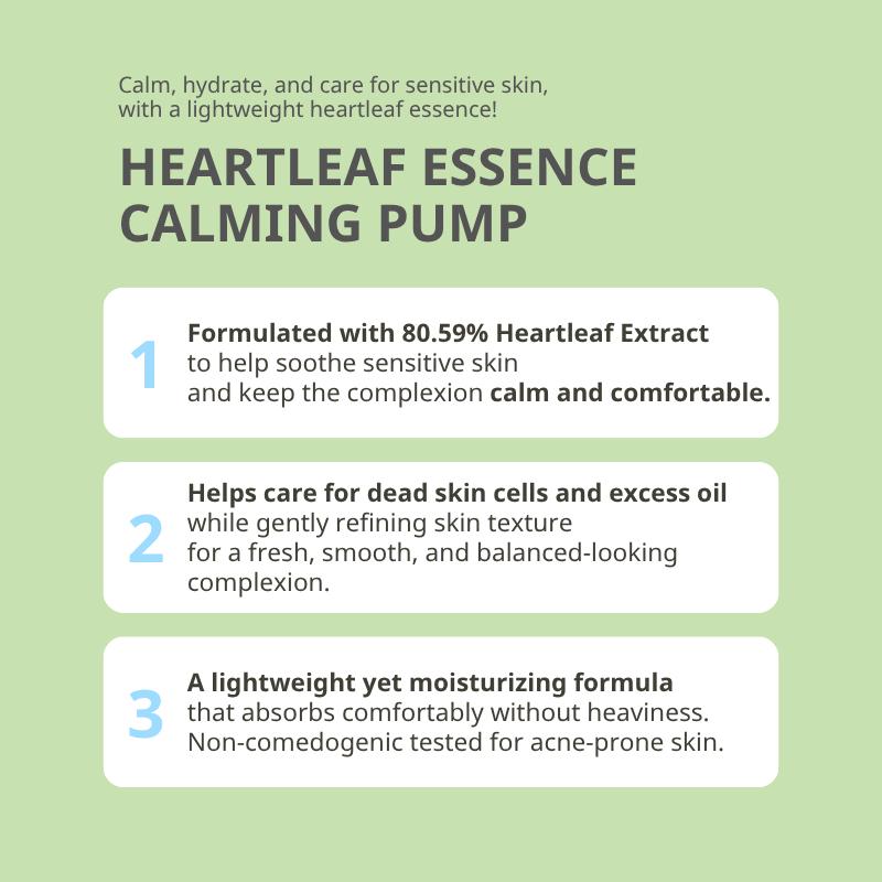 [Abib] Heartleaf Essence Calming Pump 50ml + Refill 50ml x 2