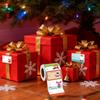 Christmas Name Tags Stickers Holiday Name Tags Decorations Self-Adhesive Festive Stickers Labels For Family Party DIY Craft