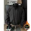Men's Brown Stand Collar Down Cotton Flight Jacket - Autumn/Winter Baseball Style Outerwear