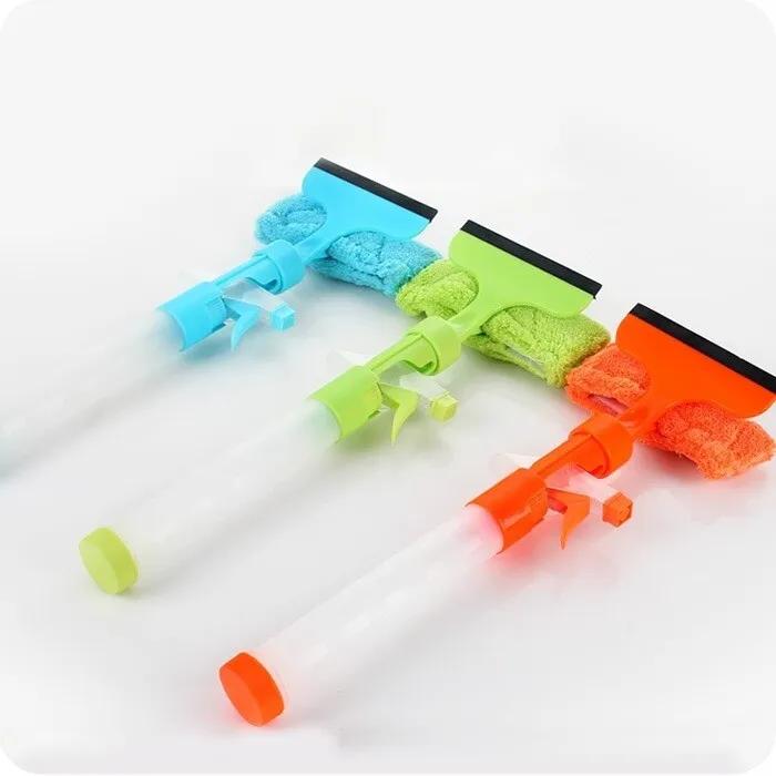 3 In 1 Double Sided Glass Wiper Window Scraper Brush Cleaning Tool Window Scraper