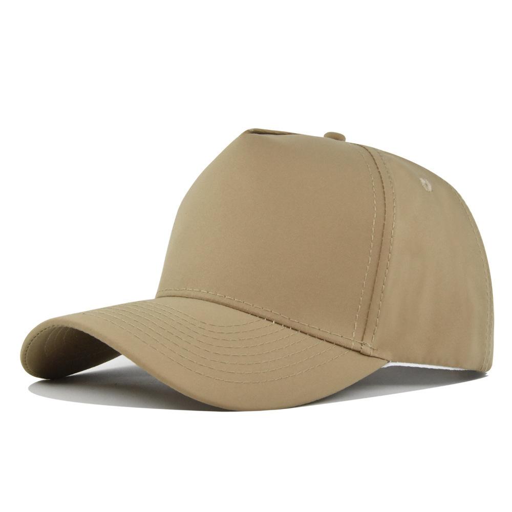 Solid color 5-panel duckbill cap - adult couple sun hat - curved brim baseball cap - no