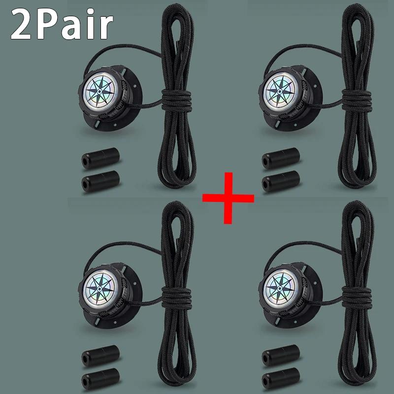 Thick Rope Automatic Shoelaces Swivel Buckle Laces Without Ties Black White Easy Installation Sneakers Shoelace Shoe Accessories