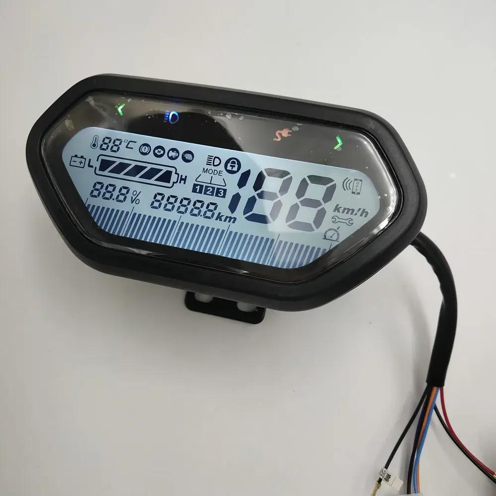 Speedometer Battery Level Indicator LCD DISPLAY 48v60v72v84v96v120v Light/ODO/ For Electric Scooter Gauge Bike Tricycle Dashboar