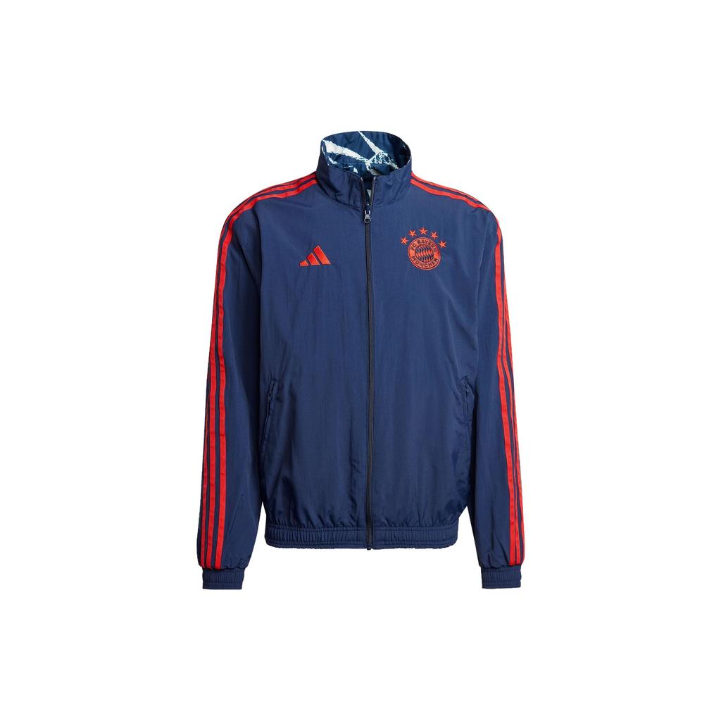 Adidas Fc Bayern Anthem Jacket Reversible Casual Comfort Men Outerwear Indigo-Blue IP8316