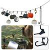 Camping Clothes Line Portable Travel Washing Line with Hooks Adjustable Outdoor Washing Line Camping Equipment