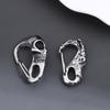 Sleutelhanger Schedel Heavy Duty Roestvrij Staal Gotische Karabijnhaak Clips Lanyards Vergrendelend Punk Stijl Sleutelhanger Hanger