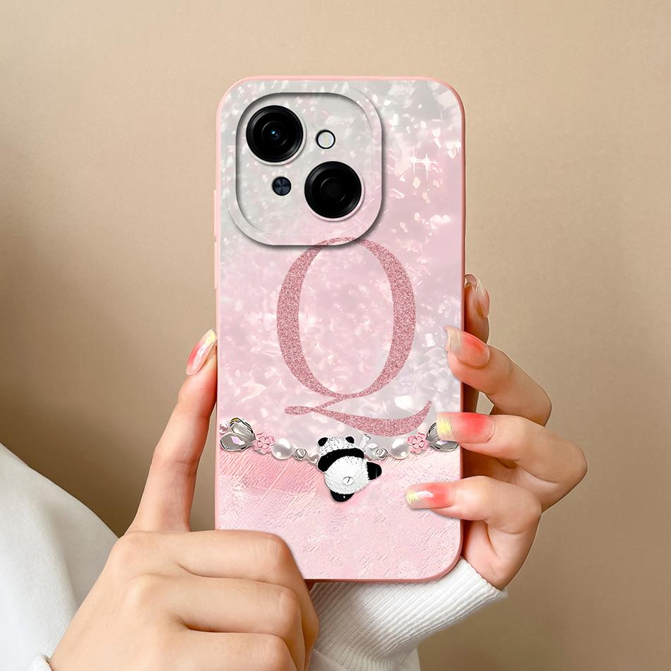 Name Case For Tecno Spark Go 1 Personalized letters Soft Back Cover Camera Protection High Quality Bumper For Tecno Spark Go1